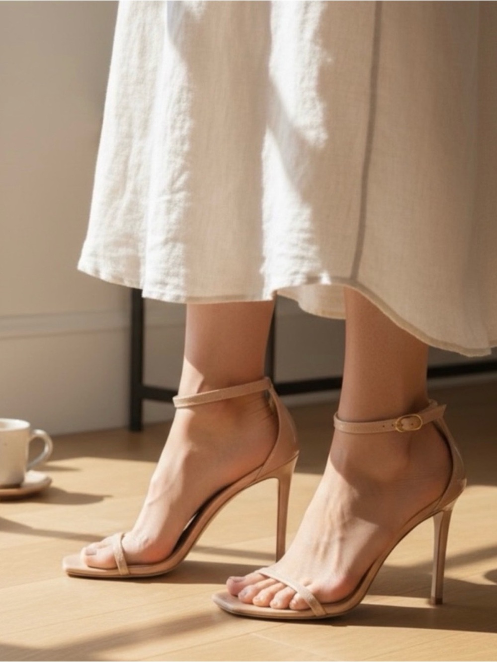Stuart Wietzman Nudist stiletto heel beige/blush size 7.5 LIKE NEW